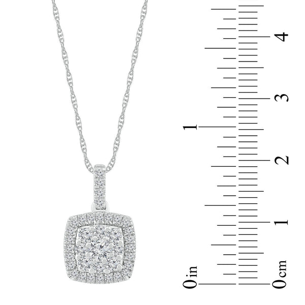 1/3 CTW Diamond Fashion 18" Pendant in 10KT White Gold