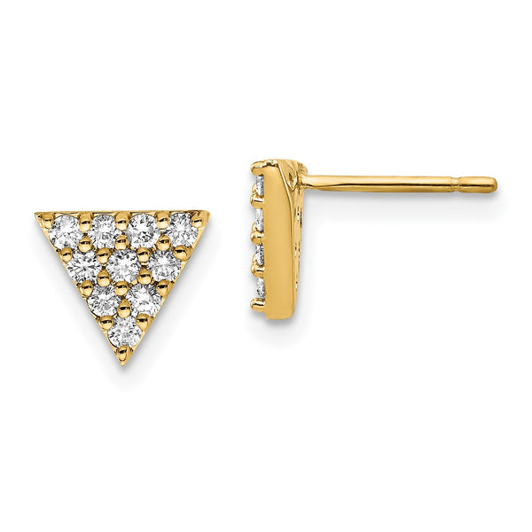 1/3 CTW Diamond Stud Earrings in 14KT Yellow Gold