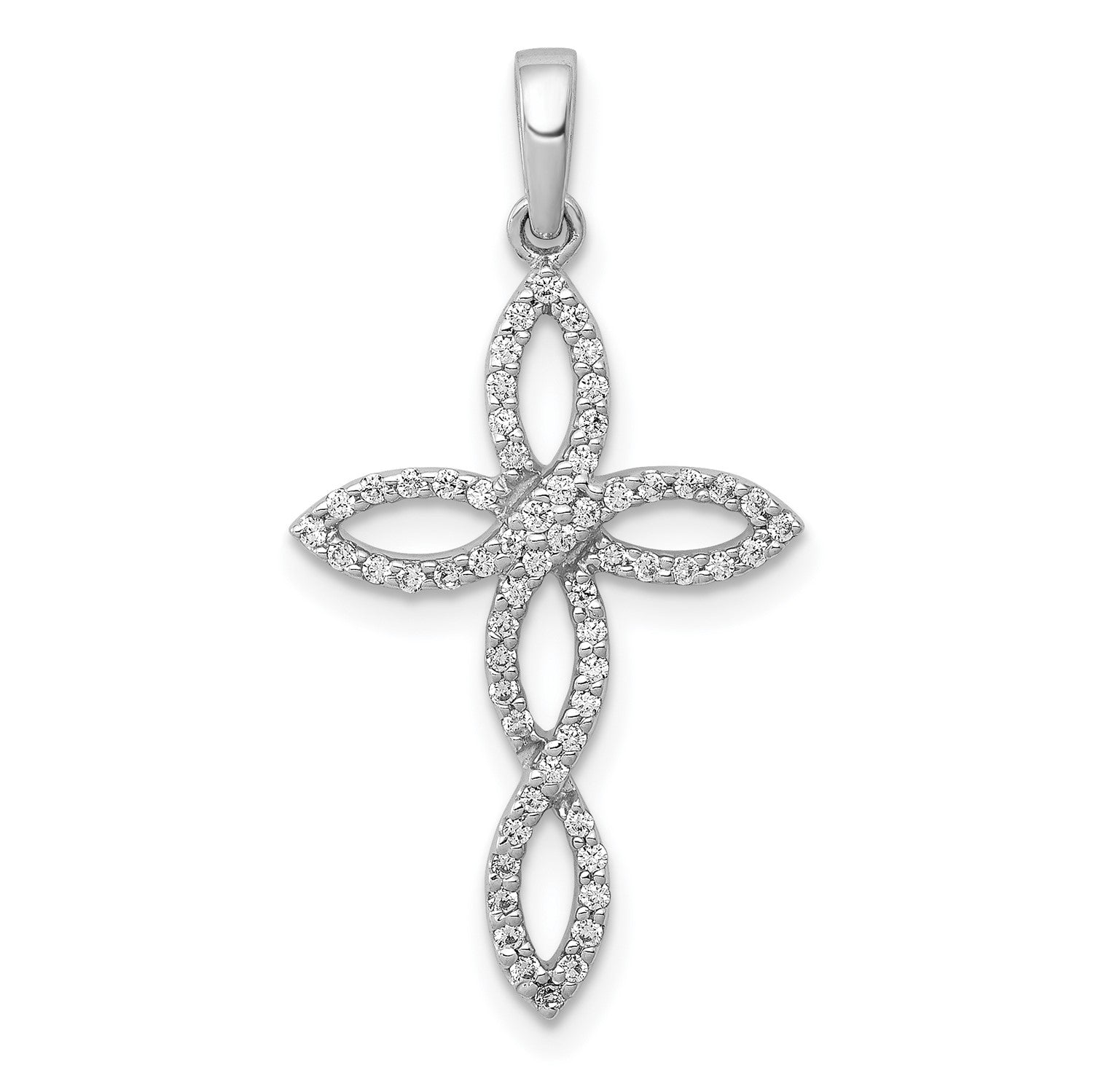1/4 CTW Natural Diamond Pendant-Chain Not Included in 14KT White Gold