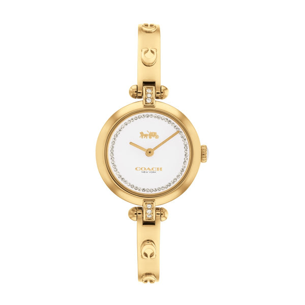 Coach Cary Crystal Accent 26MM Dial Goldtone Stainless Steel Watch; 14504082