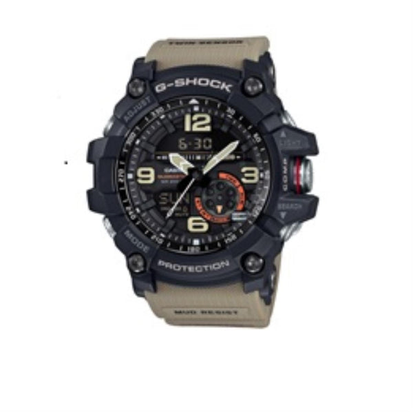 G-Shock with 55X55 MM Black Round Dial Resin Band Strap; GG1000-1A5. Comes with Free G-Shock Organizer Bag.