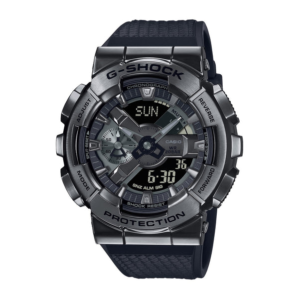 G-Shock Analog-Digital 51MM Black Stainless Steel Case Resin Band; GM110BB-1A
