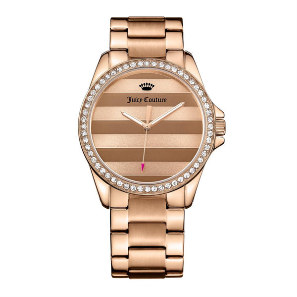 Juicy Couture with 40X40 MM Rosetone Watch Band; 1901290