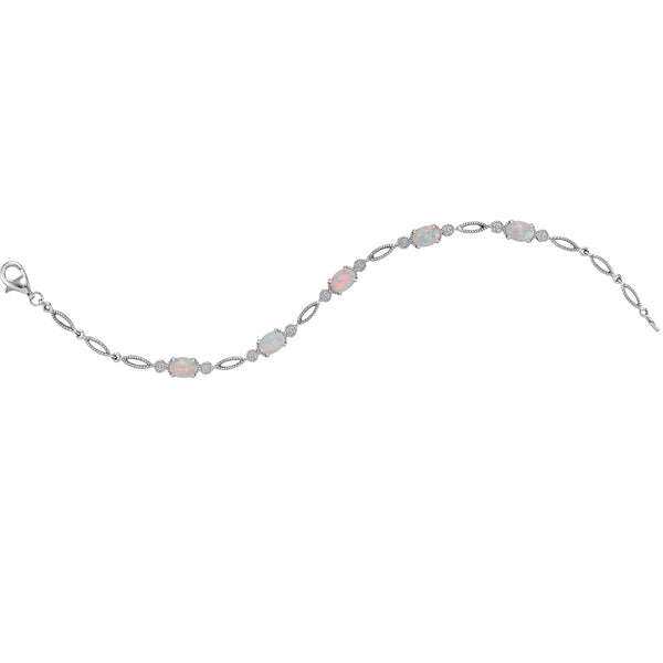 Opal 7" Bracelet in Sterling Silver