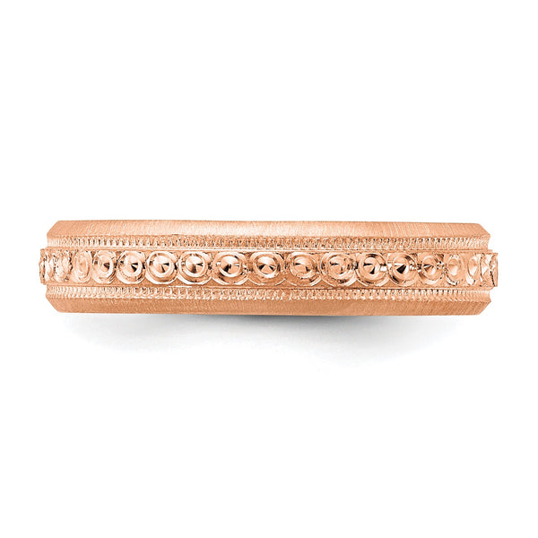 3MM Wedding Ring in 14KT Rose Gold; Size 7