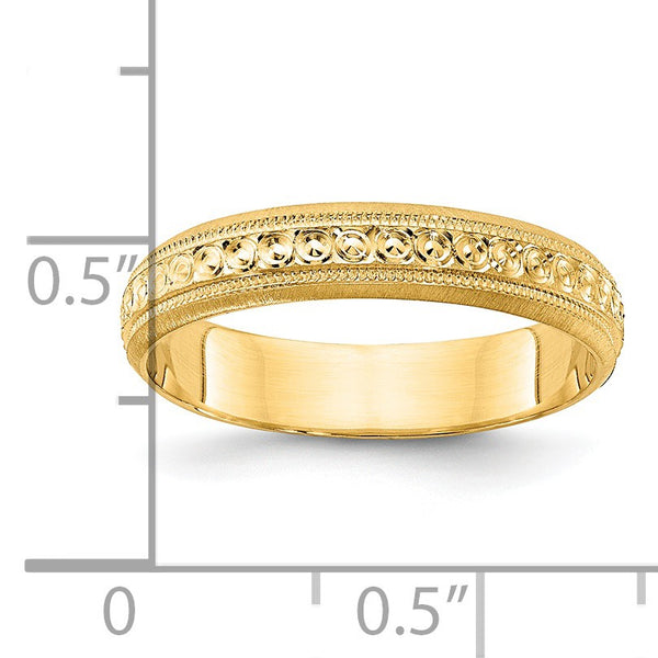 3MM Wedding Ring in 14KT Yellow Gold; Size 7