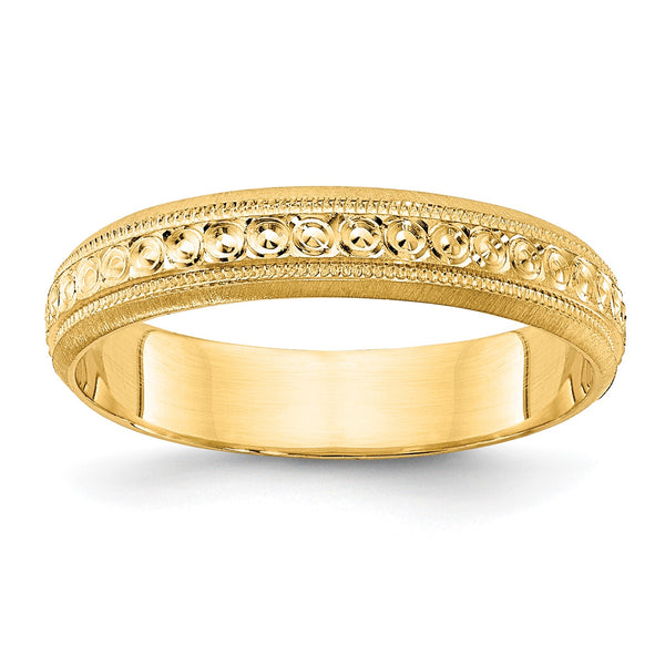 3MM Wedding Ring in 14KT Yellow Gold; Size 7