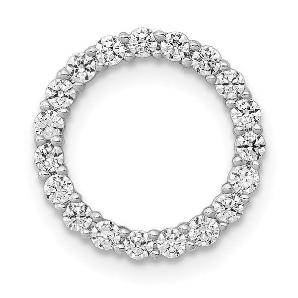 3/8 CTW Diamond Circle Pendant-Chain Not Included in 14KT White Gold