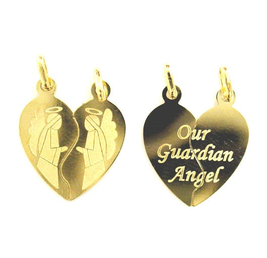 10KT Gold Guardian Angel Break Apart Charm