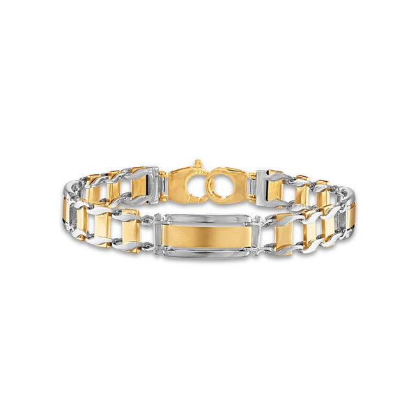 14KT White and Yellow Gold 8.5" Bracelet