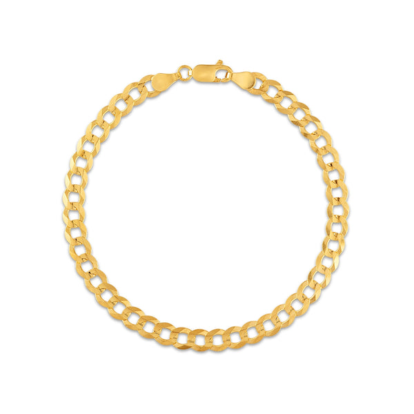 10KT Yellow Gold 8.5" 5.7MM Curb Bracelet