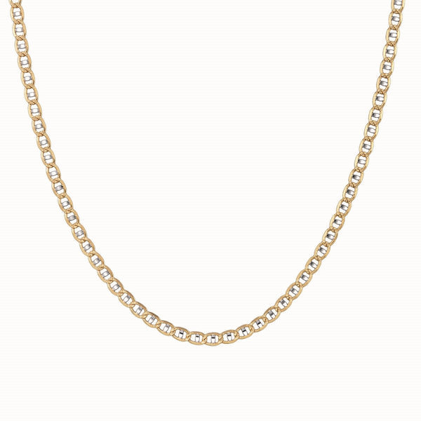 Roberto Martinez 14KT Yellow Gold With Rhodium Plating 22" 4.2MM Anchor Link Chain