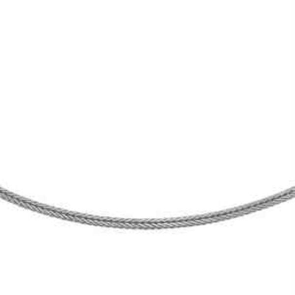 10KT White Gold 20" Fancy Necklace Foxtail Chain