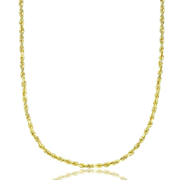 14KT Yellow Gold 24" 2.5MM Diamond-cut Chain