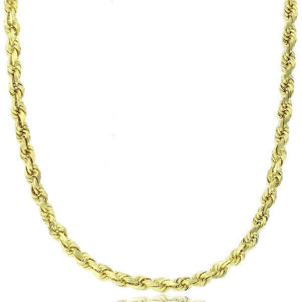 14KT Yellow Gold 20" 4MM Diamond-cut Chain