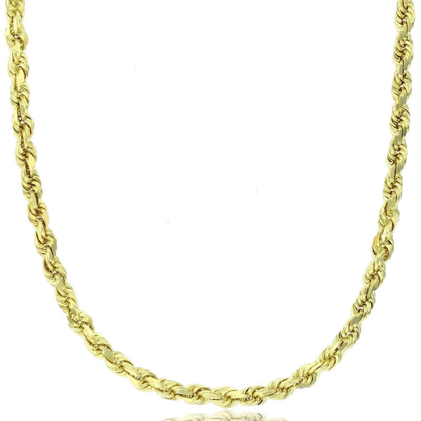 14KT Yellow Gold 26" 4MM Diamond-cut Chain