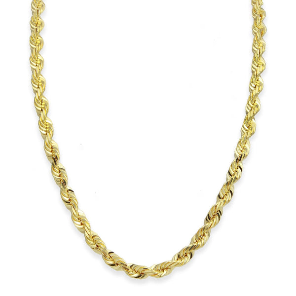 10KT Yellow Gold 22" 6MM Diamond-cut Chain
