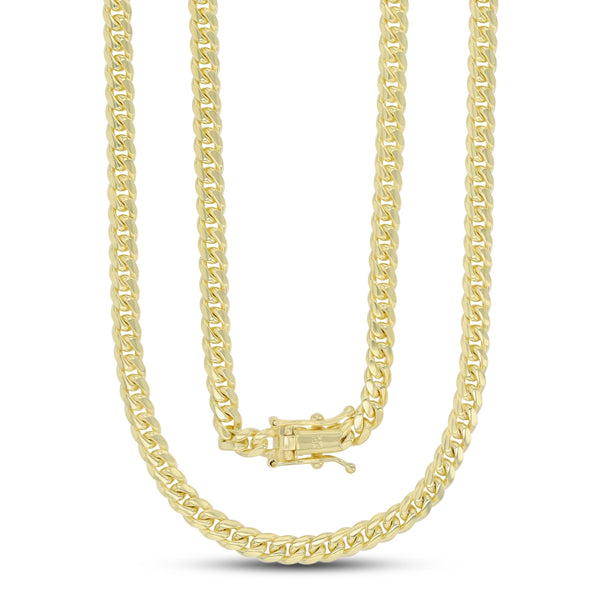 14KT Yellow Gold 24" 4MM Miami Cuban Link Chain