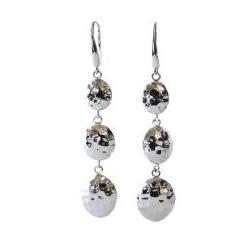 Sterling Silver Drop & Dangle Pebble Earrings