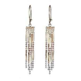 14KT Gold Tri-Color Drop & Dangle Earrings