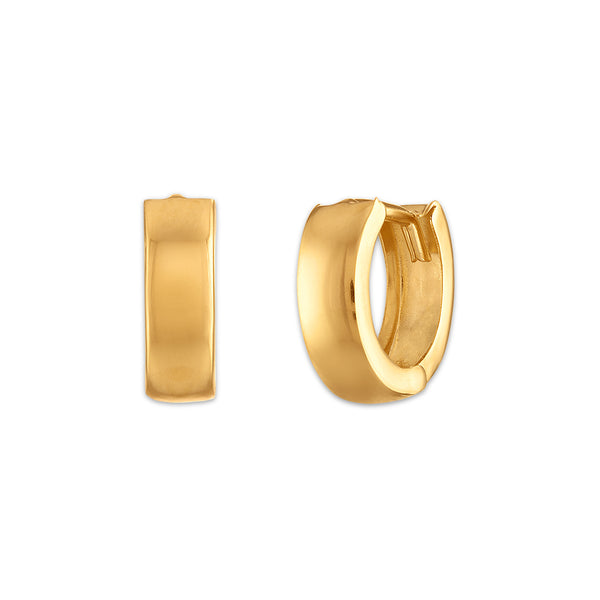 10KT Yellow Gold 4.5X13MM Huggie Hoop Earrings
