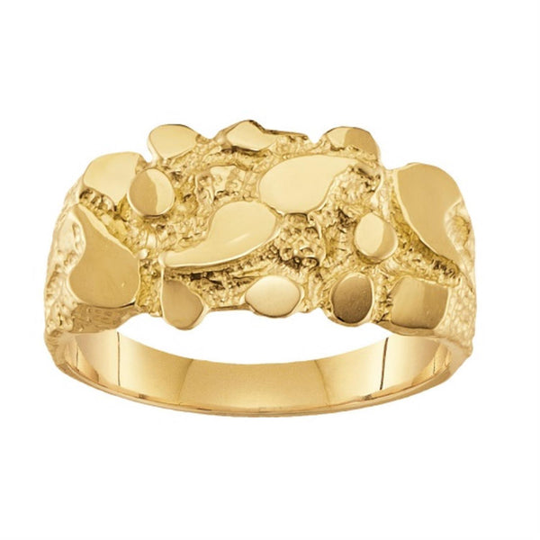 10KT Yellow Gold 12MM Nugget Ring