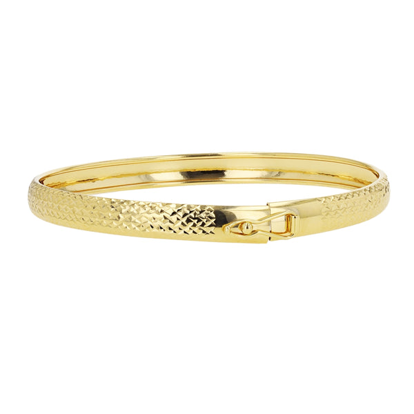 10KT Yellow Gold 7" 6MM Bangle Bracelet