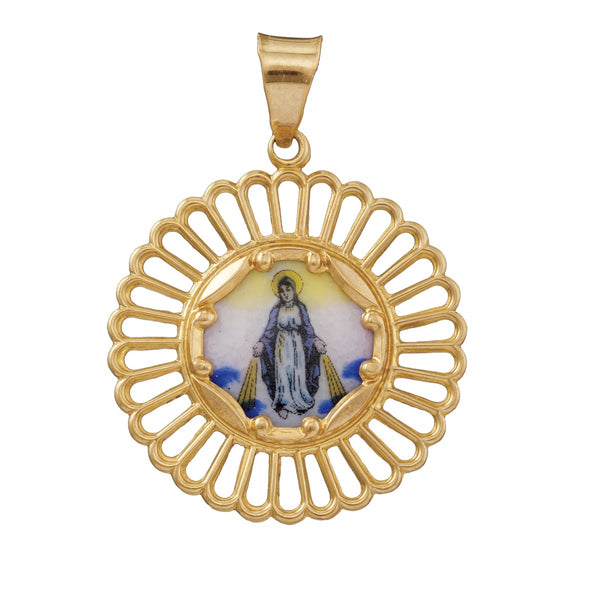 10KT Yellow Gold Religious Pendant-Chain Not Included
