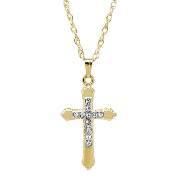 14KT Yellow Gold Filled 18" Cross Pendant