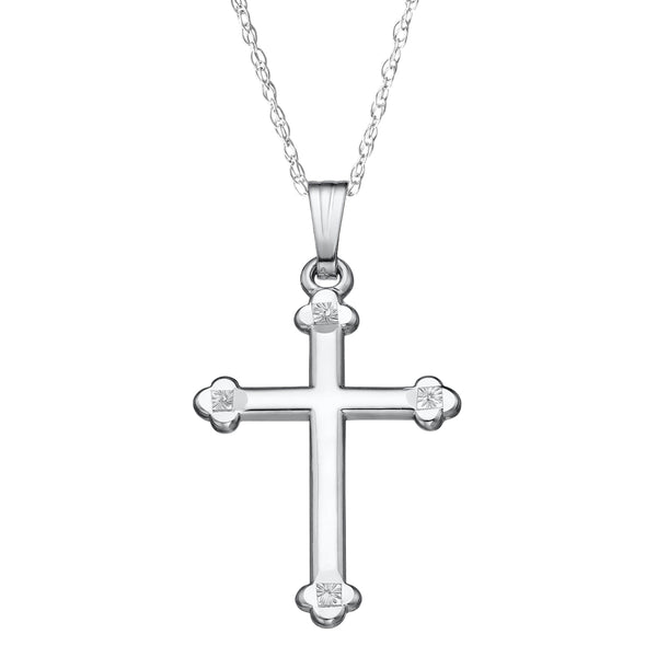 Sterling Silver 18" Cross Pendant