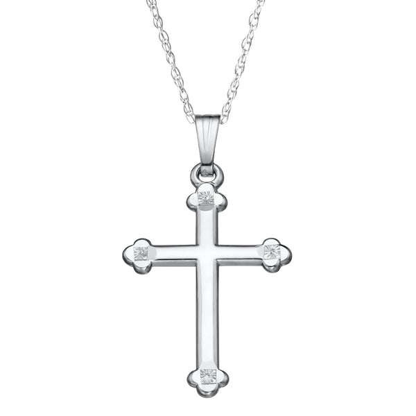 Sterling Silver 18" Cross Pendant