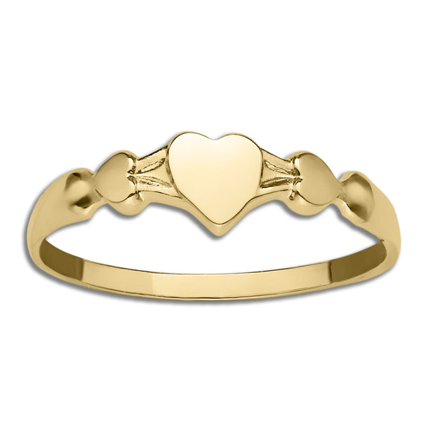 Kiddie Kraft 10KT Yellow Gold Heart Baby Ring; Size 1