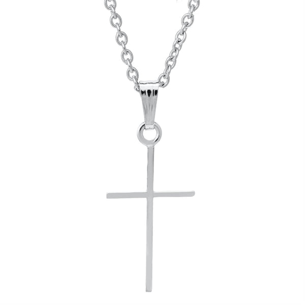 Kiddie Kraft Sterling Silver 15" Childrens Cross Pendant