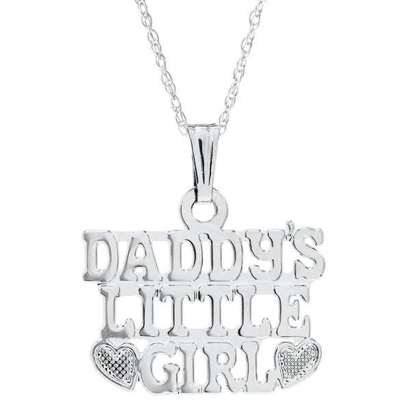 Kiddie Kraft Sterling Silver 15" Childrens Daddy's Little Girl Pendant