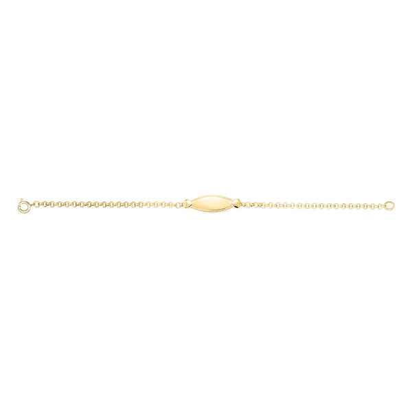 Kiddie Kraft 14KT Yellow Gold Filled Heart ID Bracelet