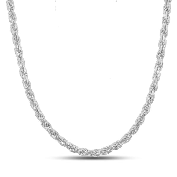 Sterling Silver 24" 5MM Diamond-cut Chain