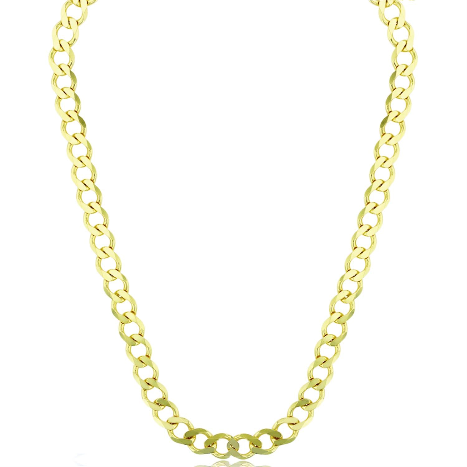 Luxe Layers 14KT Yellow Gold Plated Sterling Silver 22-inch 8MM Curb Chain