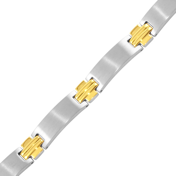 Two-Tone Stainless Steel 8.25" Bracelet