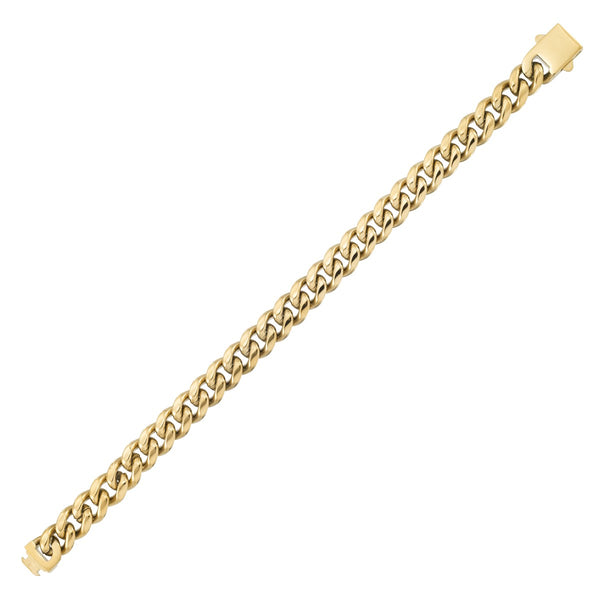 King by Simone I Smith Yellow Stainless Steel 9" 10MM Cuban Link Bracelet