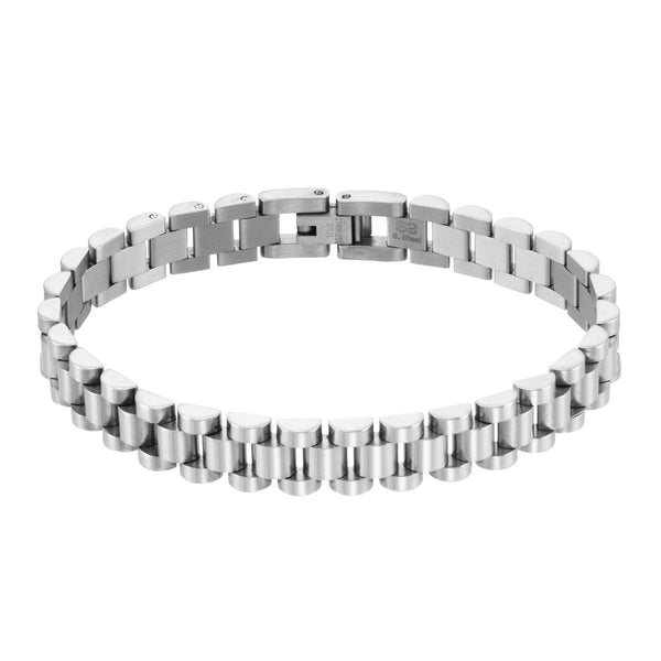 King by Simone I Smith Stainless Steel 8.5" 10MM Rolex Look Bracelet