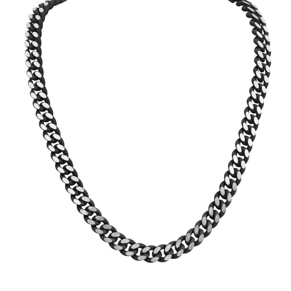 Black Enamel Coated Stainless Steel 24" 9.5MM Curb Chain