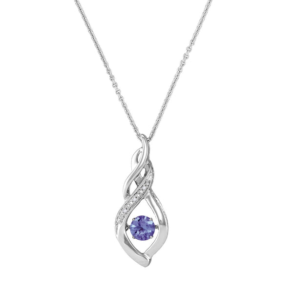 Sterling Silver and Tanzanite 18" Pendant