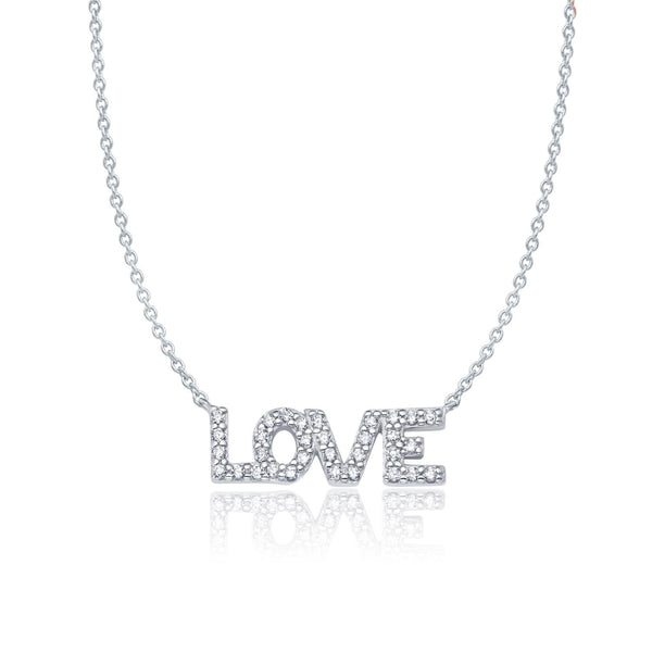 Crislu Platinum Plated Sterling Silver Cubic Zirconia 18" Pendant