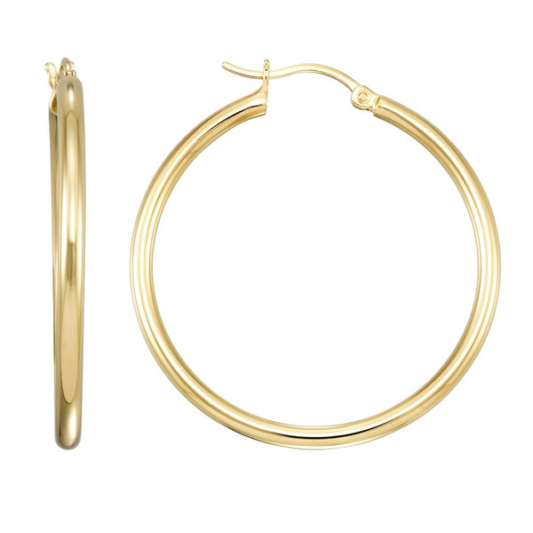 Simone I Smith Collection 18KT Yellow Gold Plated Sterling Silver 35X2MM Hoop Earrings