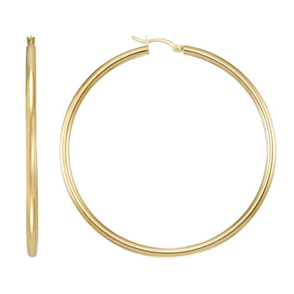 Simone I Smith Collection 18KT Yellow Gold Plated Sterling Silver 65X3MM Hoop Earrings