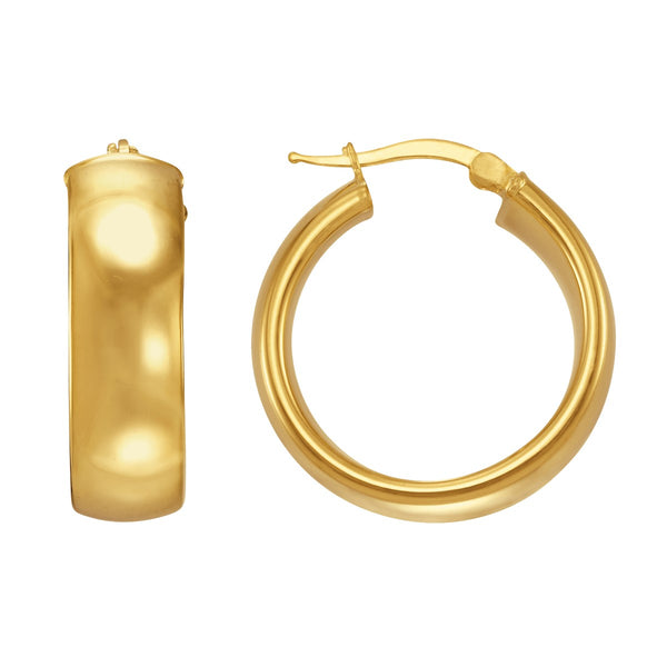 Simone I Smith Collection 18KT Yellow Gold Plated Sterling Silver 25X8MM Bold Hoop Earrings