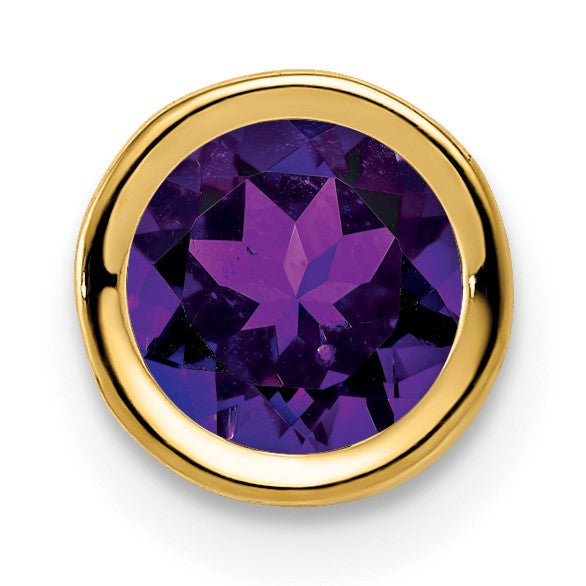 6MM Round Amethyst Pendant-Chain Not Included in 14KT Yellow Gold
