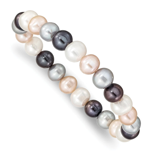 8MM Pearl 7.5" Stretch Bracelet