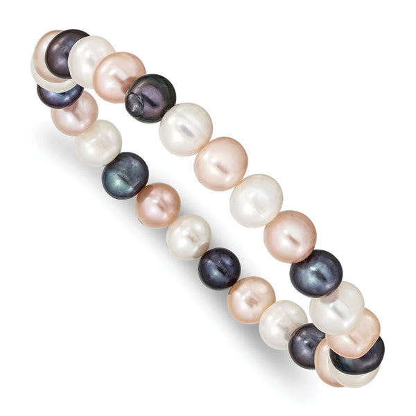 8MM Pearl 7.5" Stretch Bracelet
