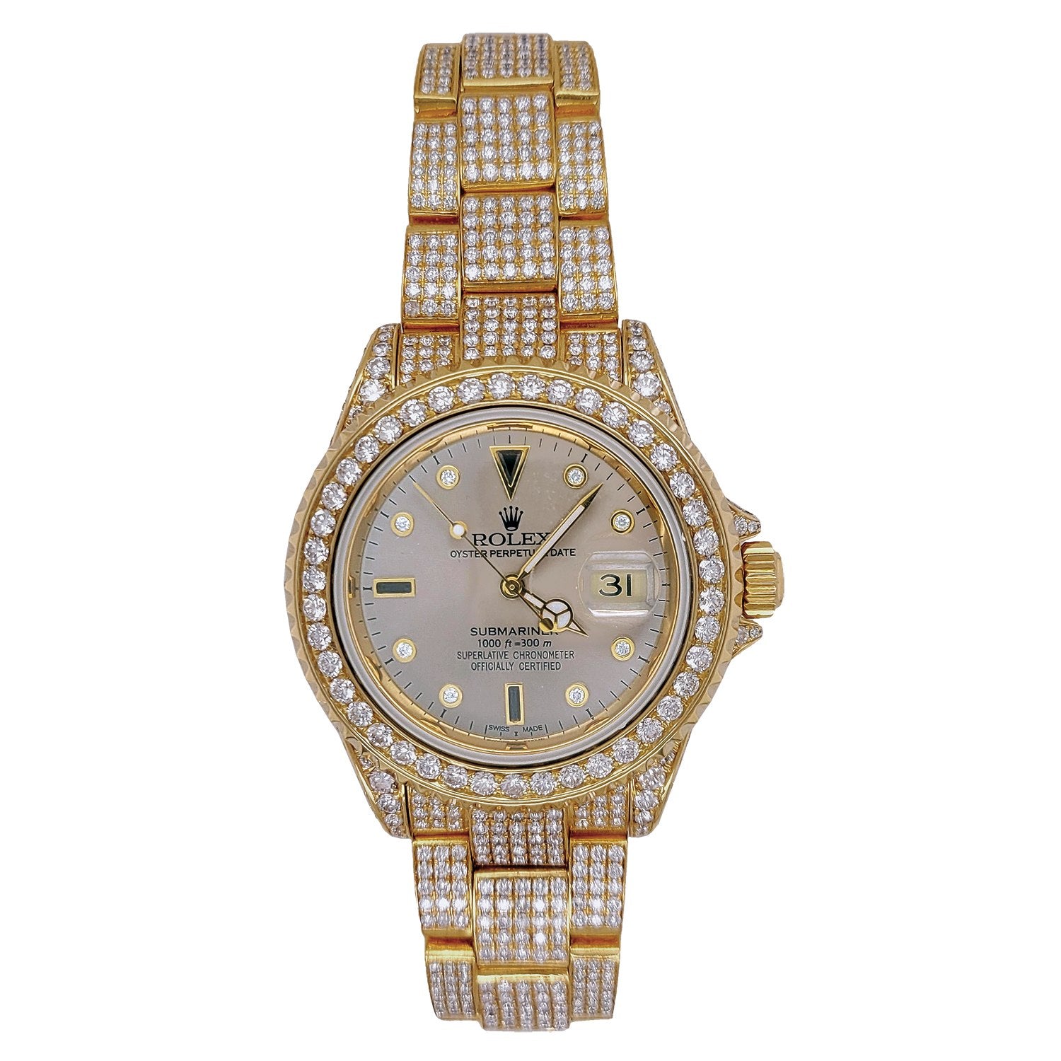 Certified Pre Owned Rolex Oyster Perpetual Submariner Diamond Accent w Daniels Jewelers